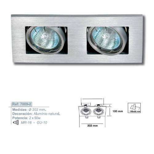 Empotrable DOBLE Aluminio Basculante