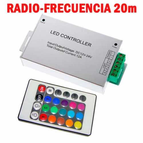 Controlador RGB Radio-Frecuencia Aluminio 24 teclas 288W