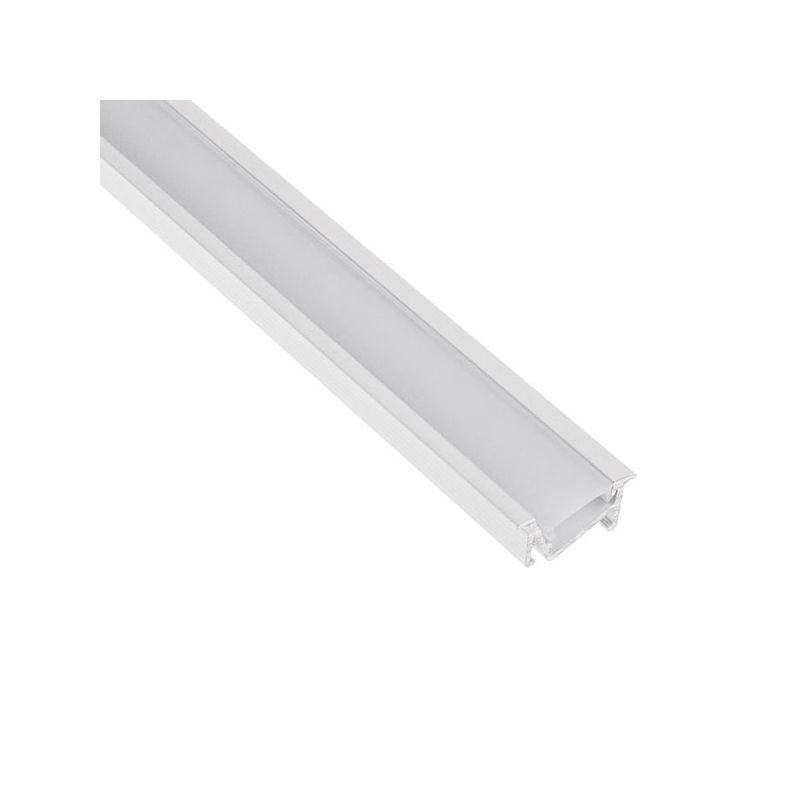 Perfil Blanco Aluminio Empotrar inclinado 2 metros Tira LED