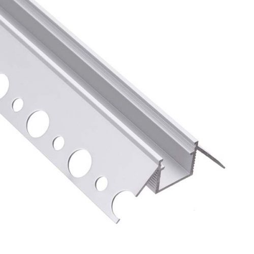 Perfil Blanco Aluminio Empotrar 2 metros Tira LED | Decoled Valencia