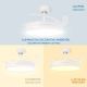 Ventilador de techo aspas plegables Led 36W