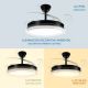 Ventilador de techo aspas plegables Led 36W Negro