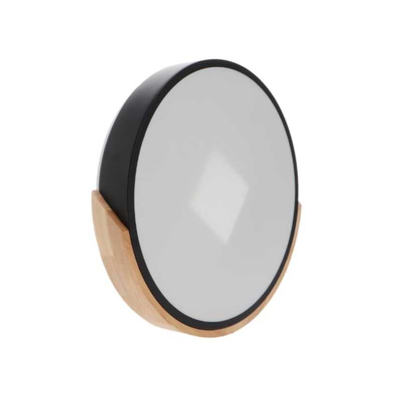 Plafón LED diseño Negro-Madera 24W mando distancia