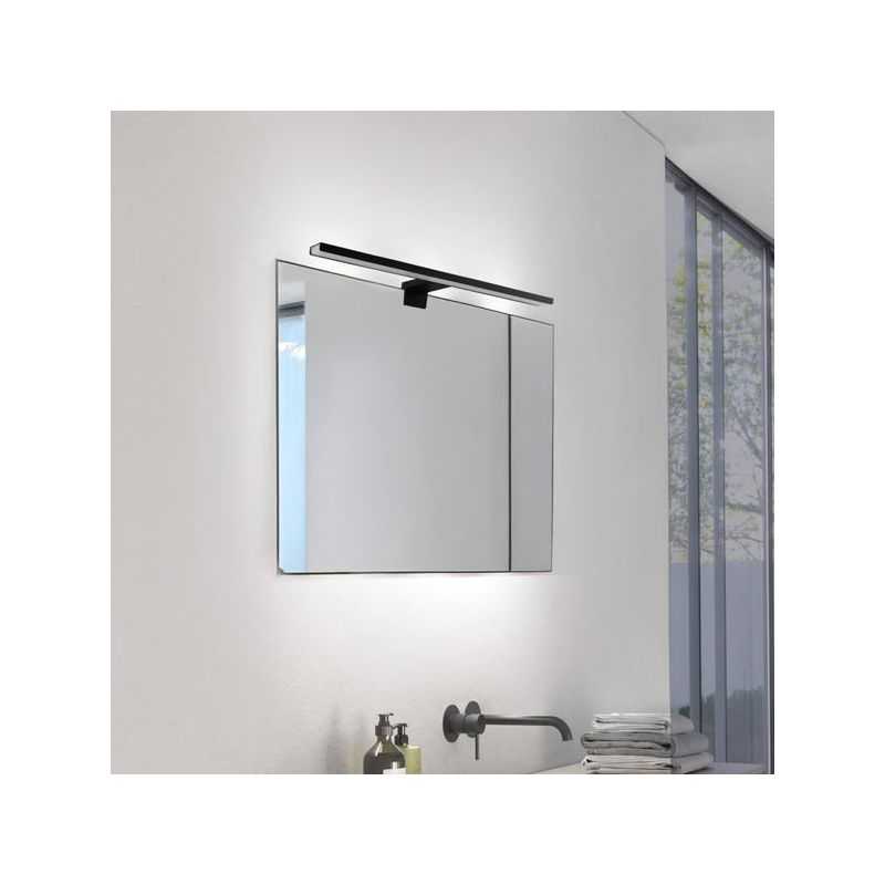 Aplique LED Espejo Baño 8W pinza Negro
