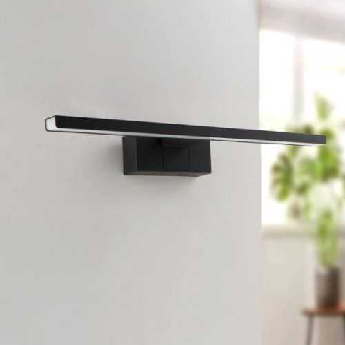 Aplique LED Espejo Baño 12W pinza Negro