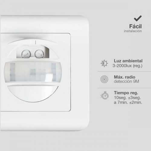 Detector movimiento empotrar caja universal