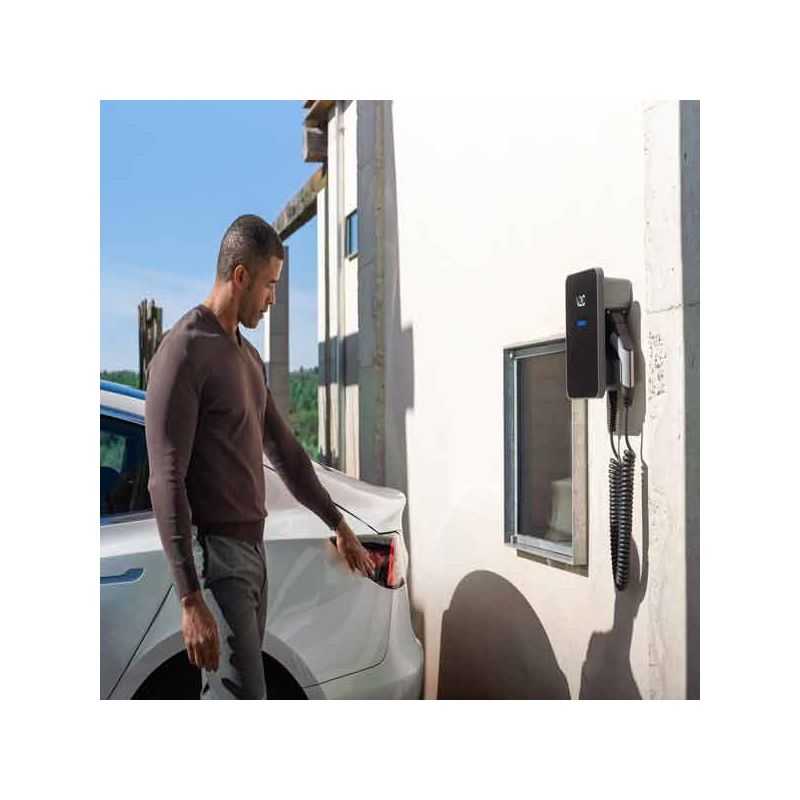 Cargador V2C Trydan monofásico 7,4Kw T2 manguera muelle-espiral, protecciones incluidas y Schuko