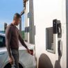 Cargador V2C Trydan monofásico 7,4Kw T2 manguera muelle-espiral con protecciones incluidas y Schuko