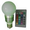 Bombilla LED esférica RGB E27 5W Mando a distancia