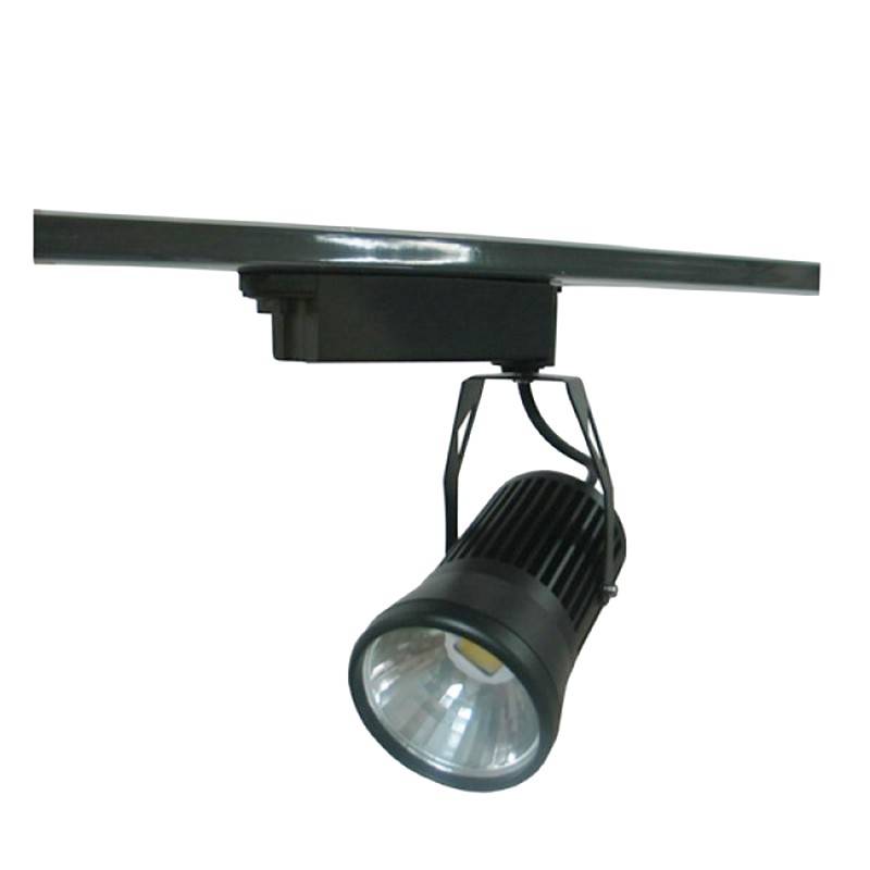 Foco Carril LED monofásico 20W Negro