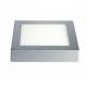 Plafón LED superficie Cuadrado 18W Plata Gris