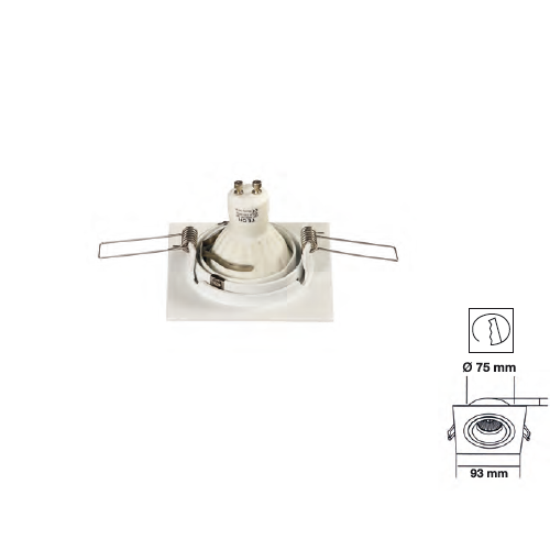 Empotrable Cuadrado Blanco