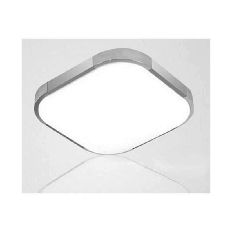 Plafón LED 15W Cuadrado Aluminio-Cromo