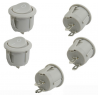 Interruptor redondo basculante Gris