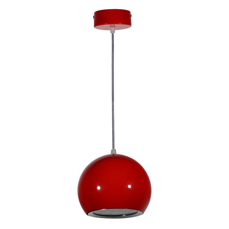 Lámpara colgante LED Esfera-Bola 12W Roja