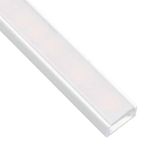 Perfil Blanco Aluminio superficie 1 Metro Tira LED