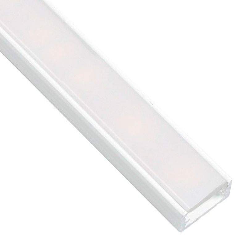 Perfil Blanco Aluminio superficie 1 Metro Tira LED