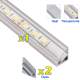 Perfil Aluminio Esquinero 1 Metro Tira LED