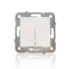 Conmutador Doble Panasonic Karre 10A Blanco Empotrable