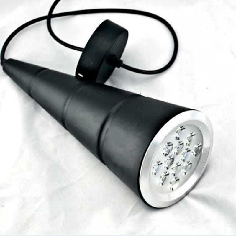 Lámpara colgante LED Cono 12W Negra