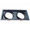 Empotrable Basculante Cuadrado Negro Doble AR111