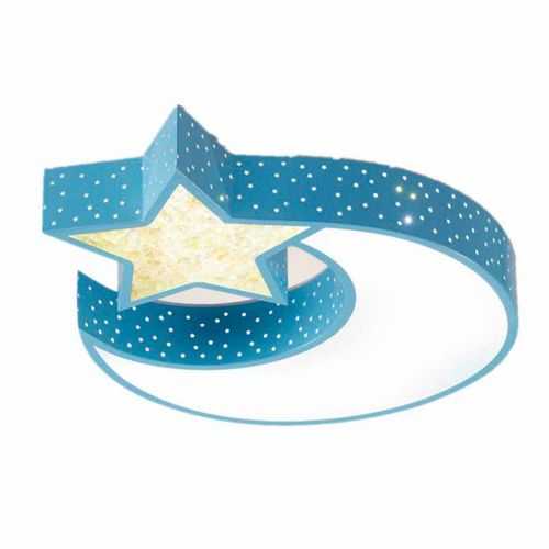 Plafón LED 32W Infantil Luna - Estrella Azul
