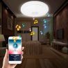 Plafón LED Músical con Altavoz 24W +App Cromo