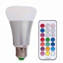 Bombilla LED RGB E27 10W+ 6000K Mando a distancia
