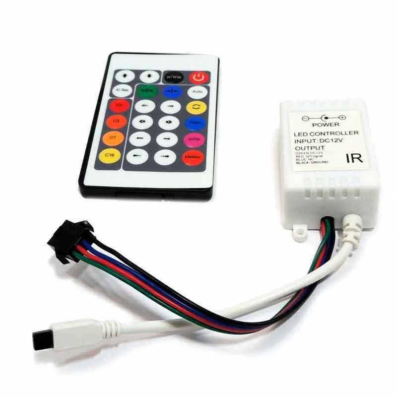Controlador RGB infrarrojos 24 teclas 72W Digital 6803IC