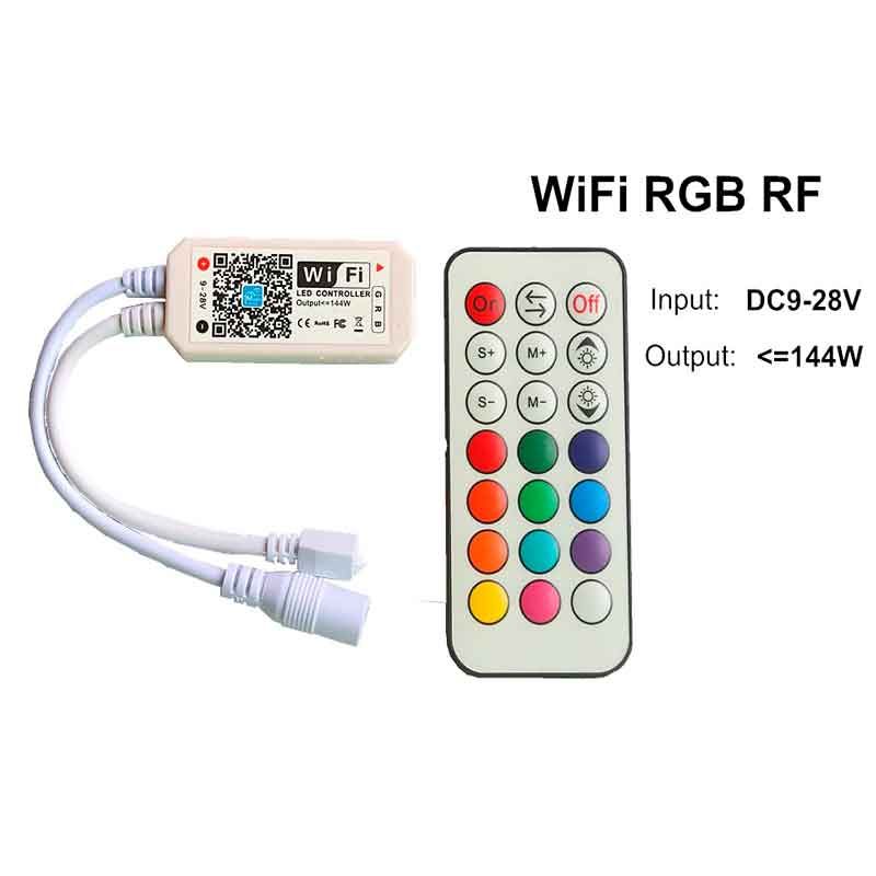 Controlador Mini RGB WIFI + Radio-Frecuencia 144W