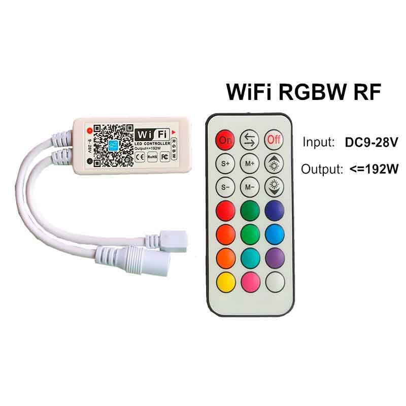 Controlador Mini RGBW WIFI + Radio-Frecuencia 192W
