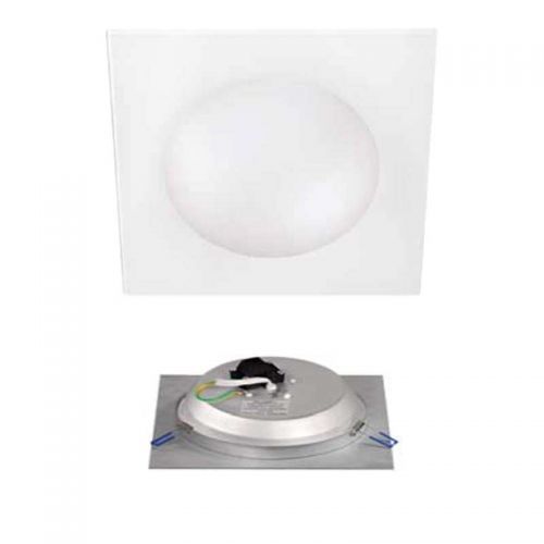 Downlight LED cuadrado Cristal Blanco 18W