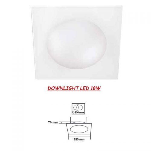 Downlight LED Cristal Blanco 18W